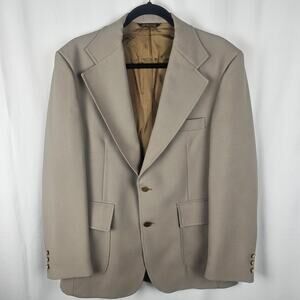 LEVI’S PANATELA VTG 70s Sport Coat Blazer Tan 42R Retro Western Minimalist